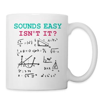 Drôles de dictons mathématiques, physique et formules mathématiques - Mug blanc - blanc - Droite