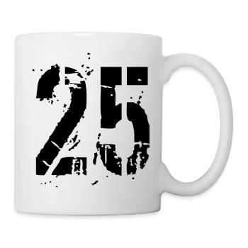 25 Nummer - Tasse - Weiß - Rechts