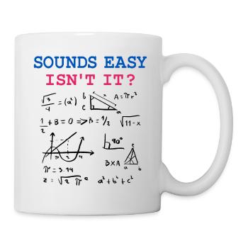 Drôles de dictons mathématiques, physique et formules mathématiques - Mug blanc - blanc - Droite