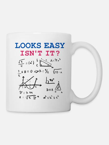 Lustige Mathe Sprüche, Physik und Mathe Formeln - Tasse - Weiß