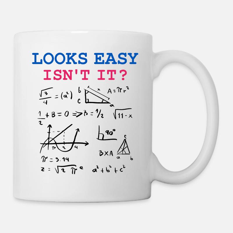 Lustige Mathe Sprüche, Physik und Mathe Formeln - Tasse - Weiß