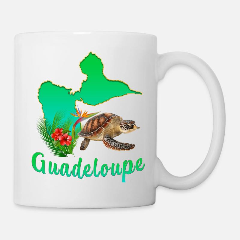 Guadeloupe Tortue Tropicale Paradis 971 - Mug blanc - blanc