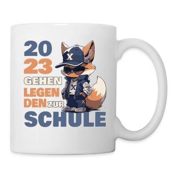 Einschulung 2023 Fuchs Legenden Schule Schulkind - Tasse - Weiß - Rechts