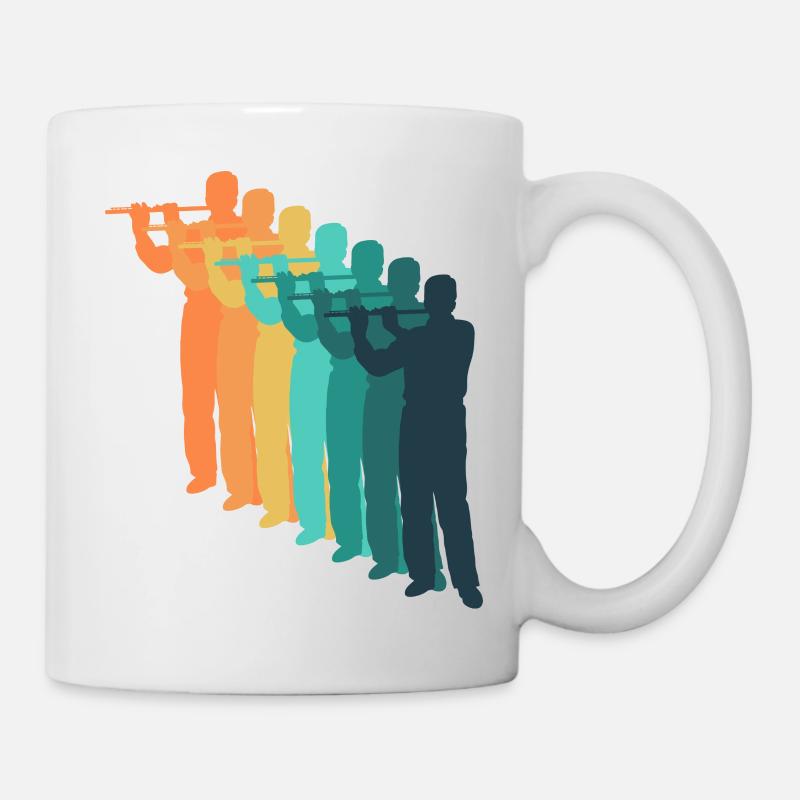 Retro Flöte - Tasse - Weiß