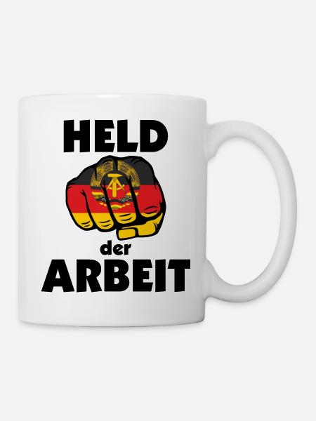 Held der Arbeit - Ostalgie DDR - Tasse - Weiß
