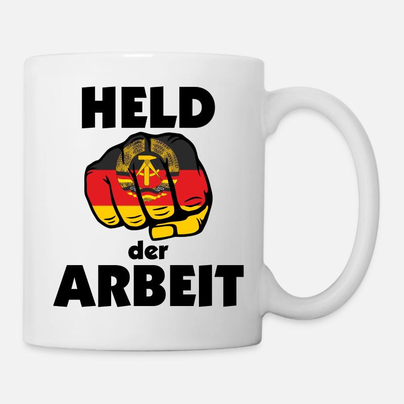 Held der Arbeit - Ostalgie DDR - Tasse - Weiß
