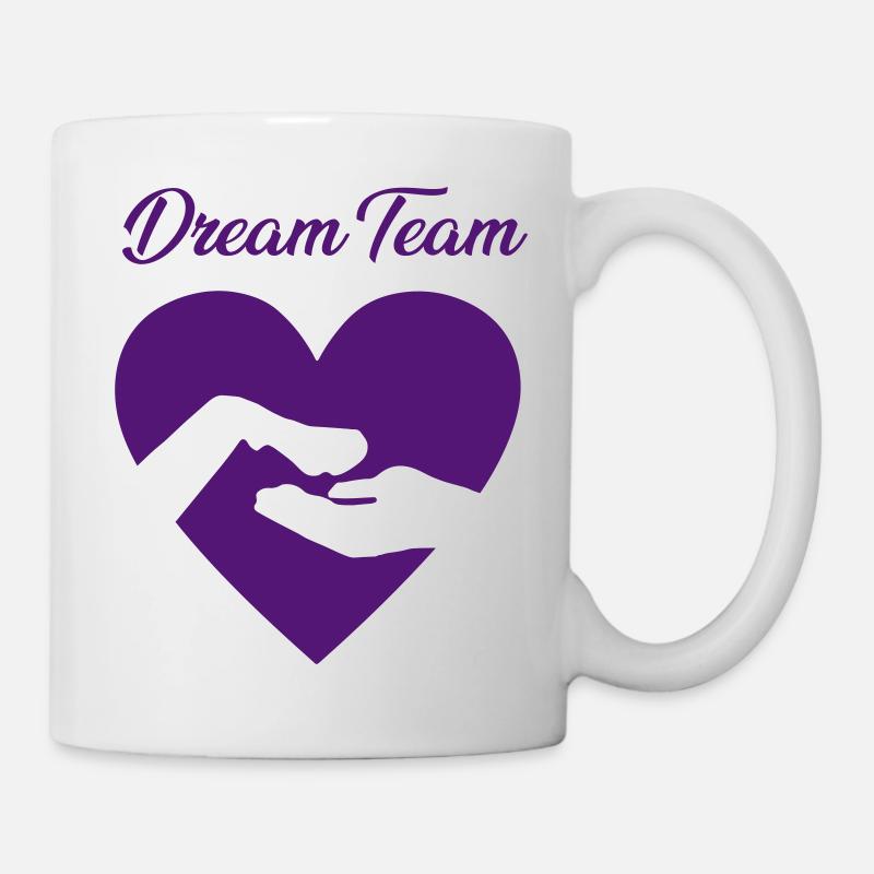 Pfote Hand Dream Team - Tasse - Weiß