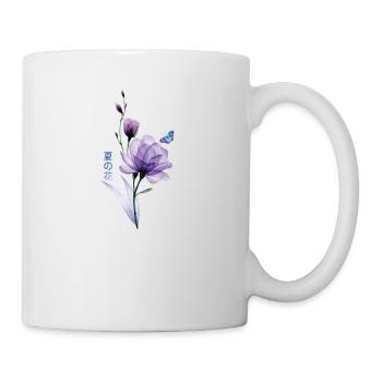 Sommerblumen, Japanische Kunst Summer Flowers - Tasse - Weiß - Rechts