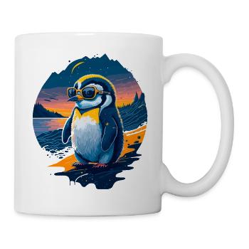 Niedlicher Pinguin - Tasse - Weiß - Rechts
