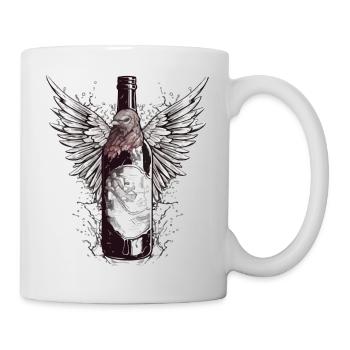 Bottle of winged wine n°3 - Mug - white - Right