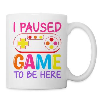 I paused my game to be here, Back to school - Mug - white - Right