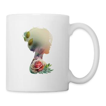 Blumenfrau Flower Woman - Tasse - Weiß - Rechts