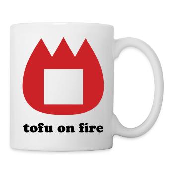 📛 tofu on fire - Mug - white - Right