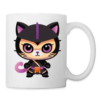 Ninja Cat Purple Kitty - Mug - white - Right