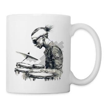 Badass Drummer – Voll auf die Zwölf mit Stil - Tasse - Weiß - Rechts