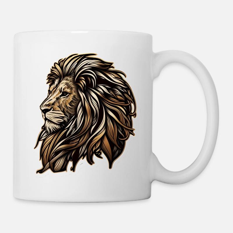 Royal lion motif - Mug - white