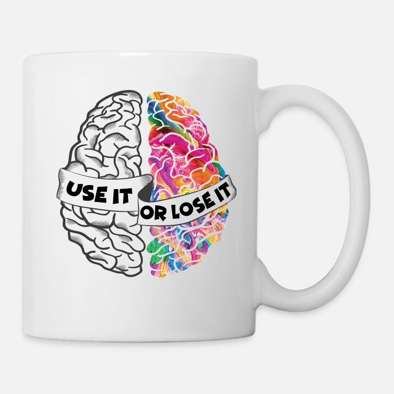 Use It Or Lose It - Left and Right Brain - Mug - white