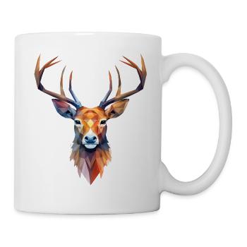Hirsch geometrisch - Tasse - Weiß - Rechts
