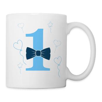 1st birthday boy - Mug - white - Right
