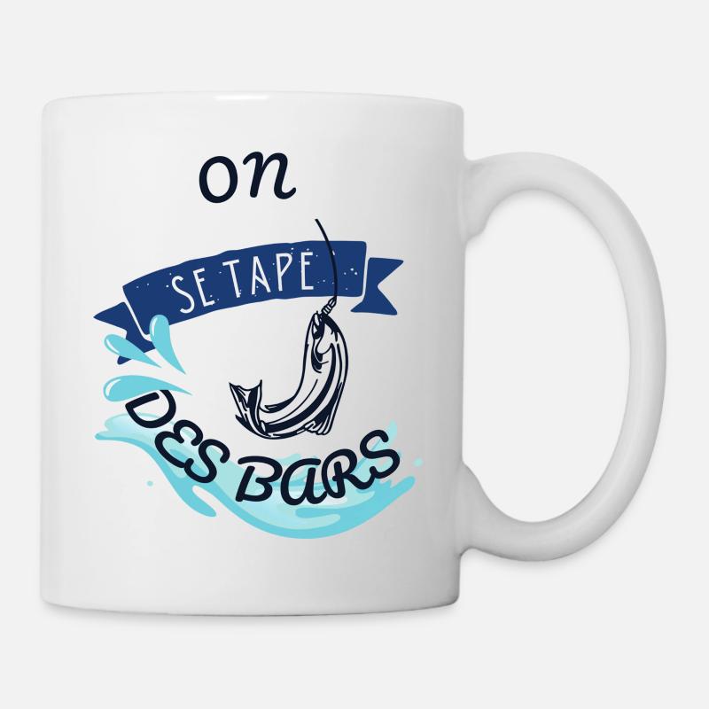 On se tape des bars. Cadeau Humour Pêcheur - Mug blanc - blanc