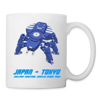 Cyberpunk Anime Ghost in the Shell Spinnenpanzer Pro - Tasse - Weiß - Rechts