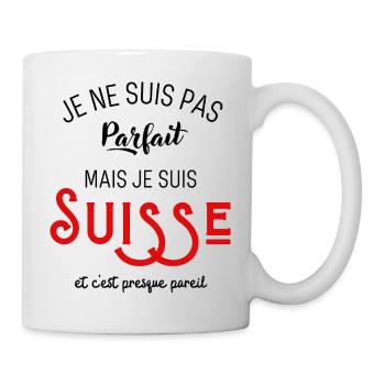 Pas parfait mais suisse - Mug blanc - blanc - Droite