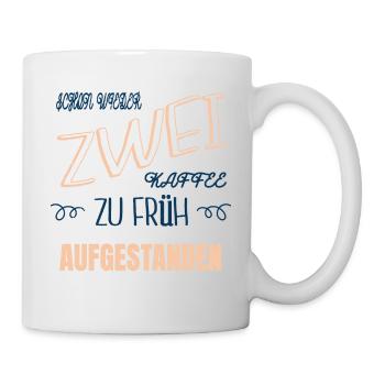 kaffeesatz lustiger spruch müdigkeit arabica zitat - Tasse - Weiß - Rechts