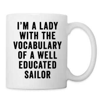 belle citation - Mug blanc - blanc - Droite