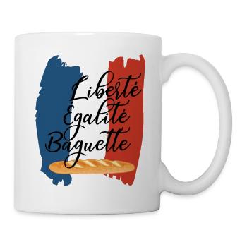 Liberté Egalité Baguette - French Humor - Mug - white - Right