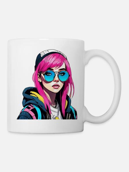 Steam Punk Girl - Mug - white