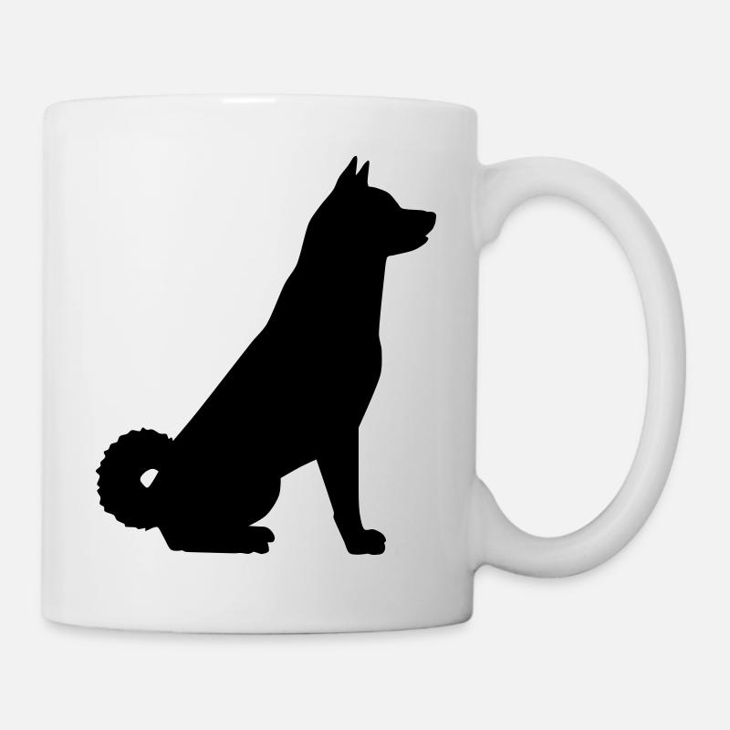 Akita Silhouette 1 - Mug blanc - blanc