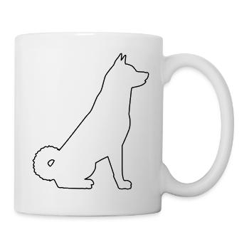 Akita Contours 1 - Mug blanc - blanc - Droite