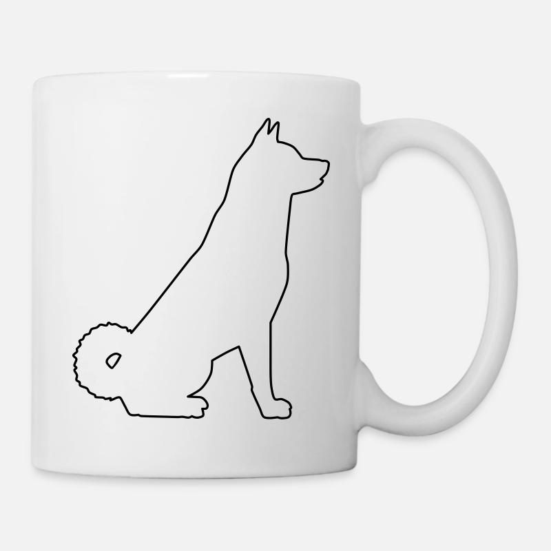 Akita Contours 1 - Mug blanc - blanc