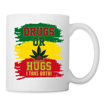 Drugs Or Hugs - Tasse - Weiß - Rechts
