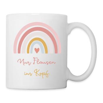 Nur Flausen im Kopf - Tasse - Weiß - Rechts