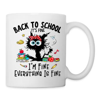happy first day of school teacher back to school - Mug blanc - blanc - Droite