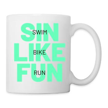 TRIATHLON sin like fun - Mug - white - Right