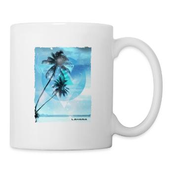 Vacances artistiques Lahaina Maui Hawaii Palm Tree - Mug blanc - blanc - Droite