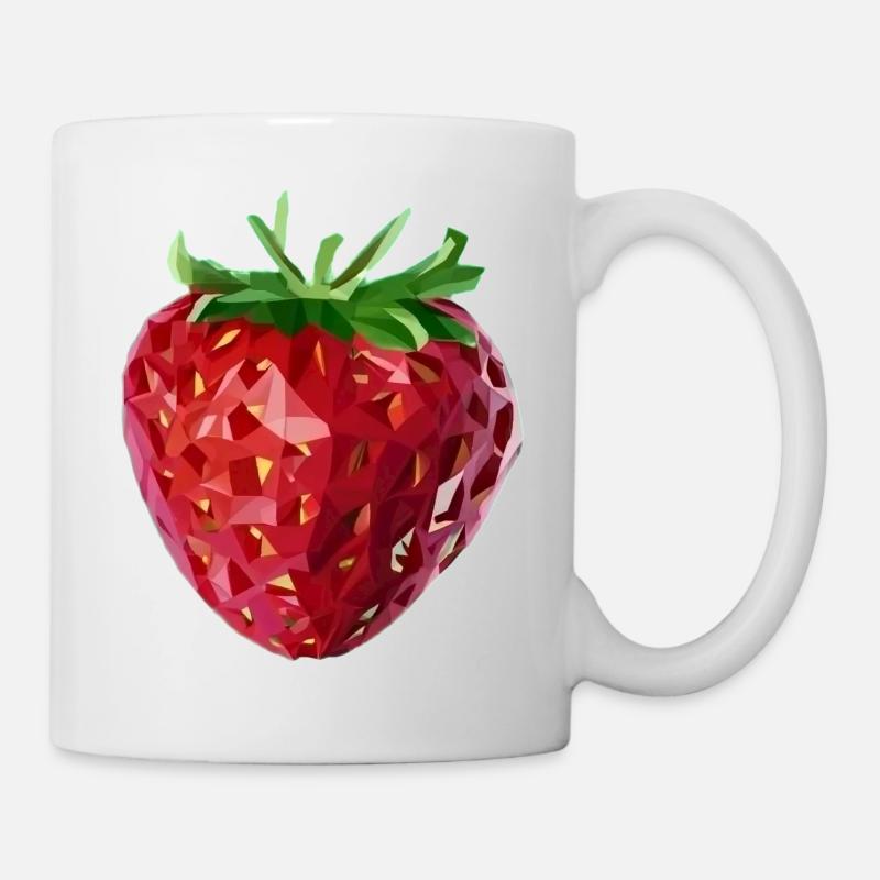 Fraise à Facettes - Mug blanc - blanc