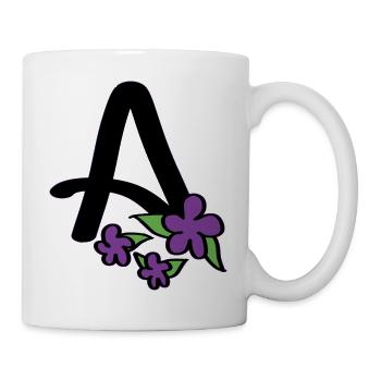 A wie 'Achtung jetzt komme ich' - Tasse - Weiß - Rechts