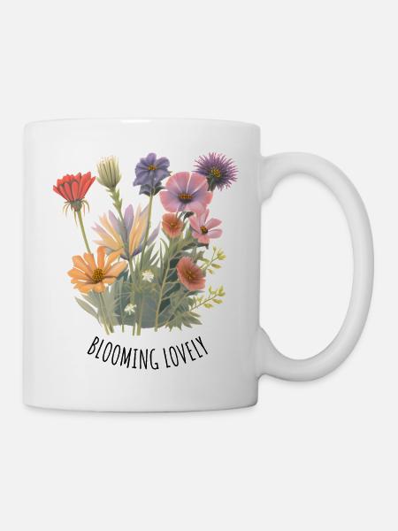 Blooming Lovely Beautiful Flower Aesthetic Gifts - Mug - white