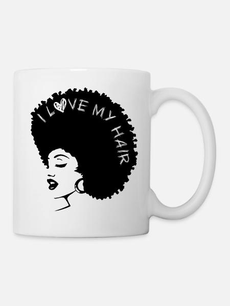 Afro-Frau - Tasse - Weiß