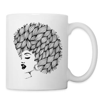 Afro femme - Mug blanc - blanc - Droite