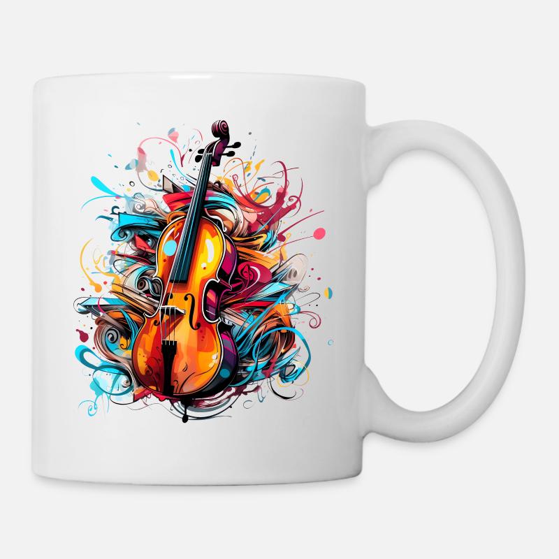 Geige Graffiti Style - Tasse - Weiß