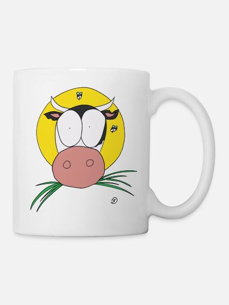 Una mucca ti guarda - Tazza - bianco