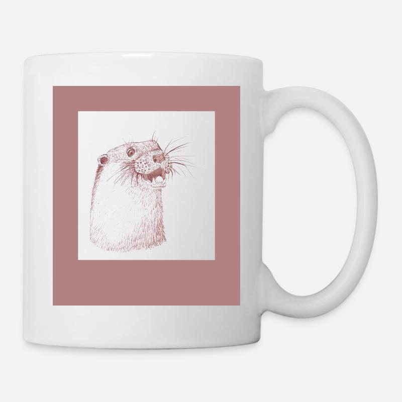 230816 Loutre 2 - Mug blanc - blanc