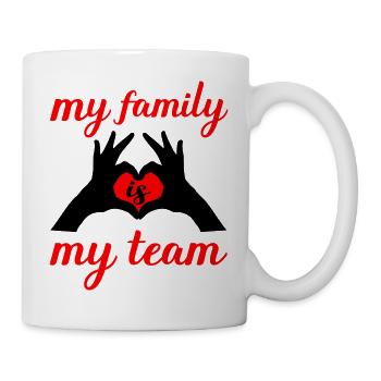 my family is my team 2 - Mug - white - Right