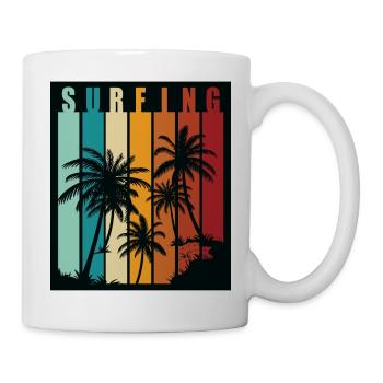 Surfing Surfboard Surfer Wassersport - Tasse - Weiß - Rechts
