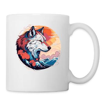 mythical Japan wolf - Mug - white - Right