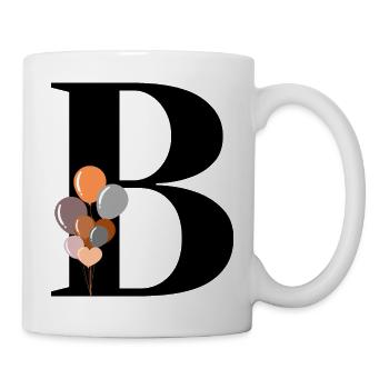 Letter b birthday balloon - Mug - white - Right
